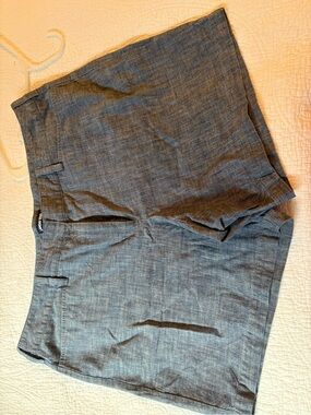 Lands' End Mid-Rise Shorts in Chambray Denim